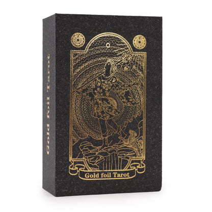 Golden Vision Tarot Set | Luxurious Foil Deck & Guidebook in Gift Box - Crystal Nest