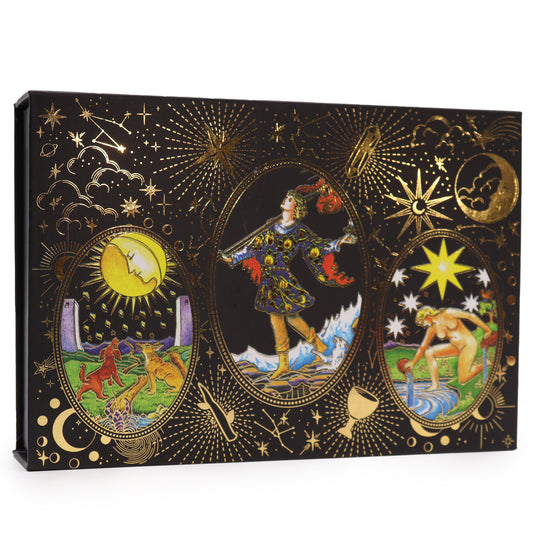 Luxurious Gold Foil Tarot Gift Set | Tarot Deck with Ritual Tools & Accessories