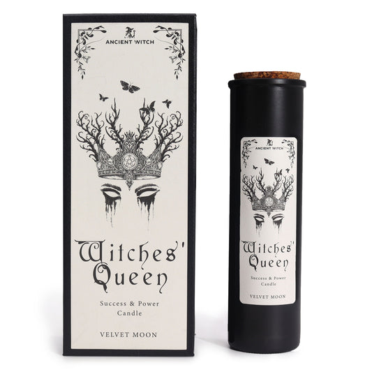 Witches' Queen Ritual Candle – Success &amp; Power | Velvet Moon | Soy Wax - Crystal Nest