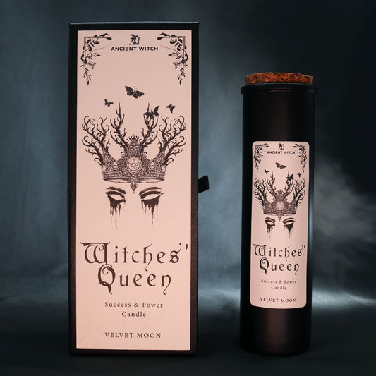 Witches' Queen Ritual Candle – Success &amp; Power | Velvet Moon | Soy Wax