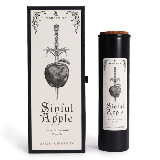 Sinful Apple Ritual Candle – Love & Desire | Apple & Cinnamon | Soy Wax - Crystal Nest