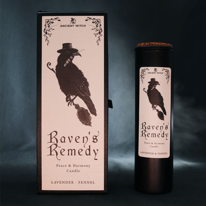 Raven’s Remedy Ritual Candle – Peace & Harmony | Lavender & Fennel | Soy Wax