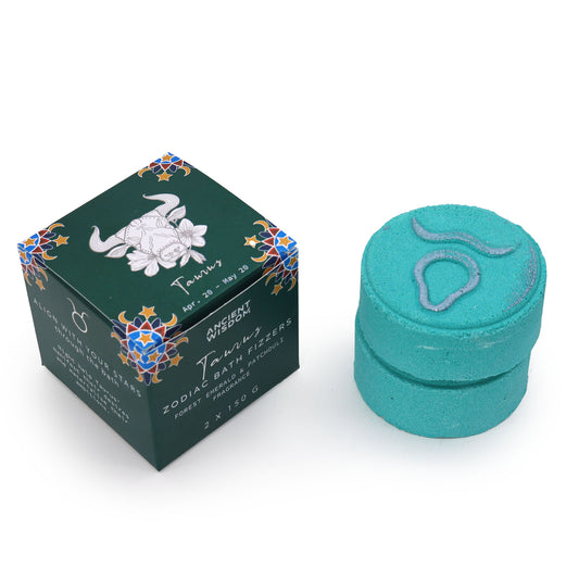 Taurus Zodiac Bath Fizzers | Crystal-Inspired Soak with Surprise Horoscope | Set of 2 - Crystal Nest