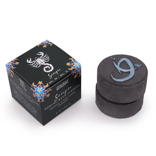 Scorpio Zodiac Bath Fizzers | Crystal-Inspired Soak with Horoscope Surprise | Set of 2 - Crystal Nest