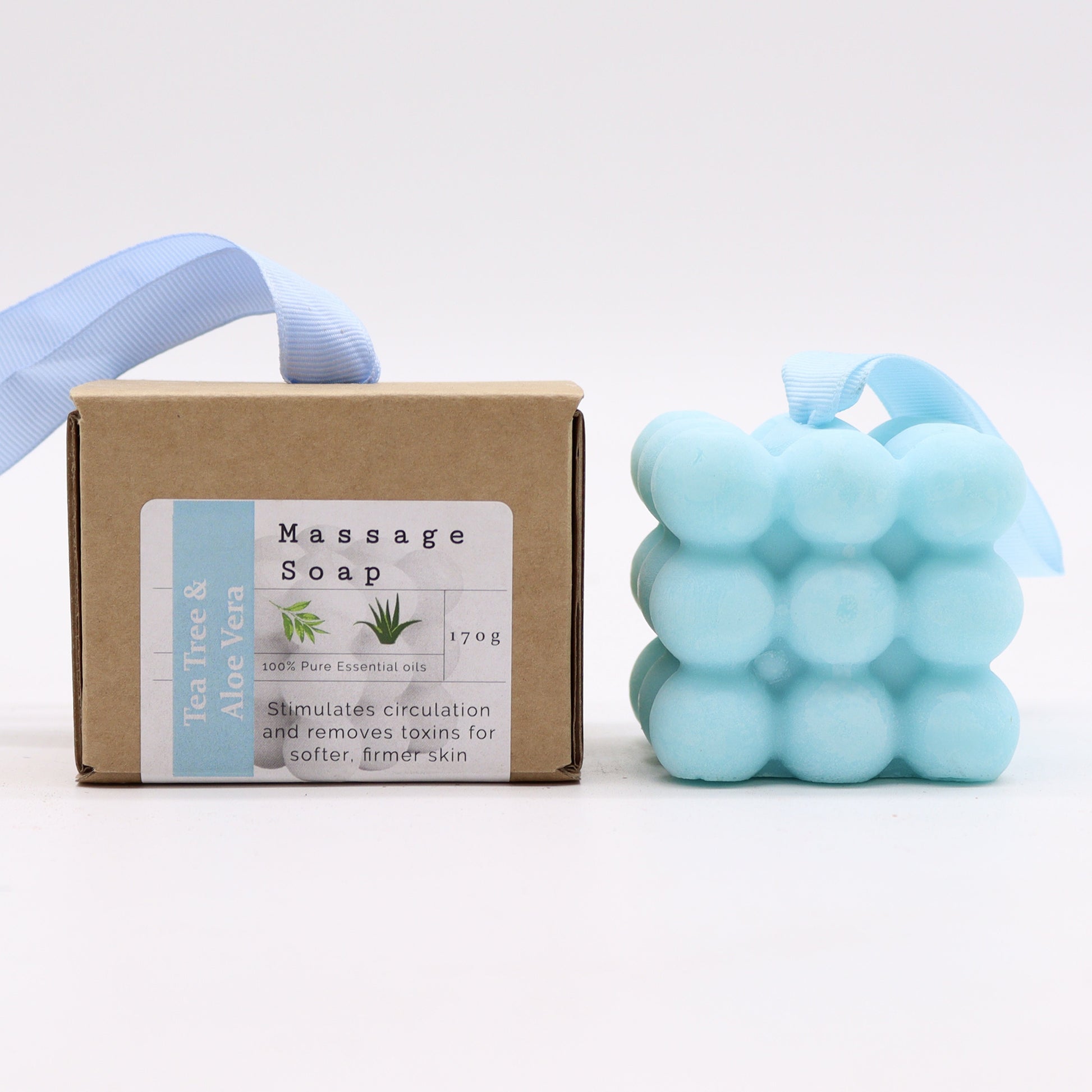 Purify & Soothe Massage Soap Bar | Tea Tree & Aloe Vera | 170g - Crystal Nest