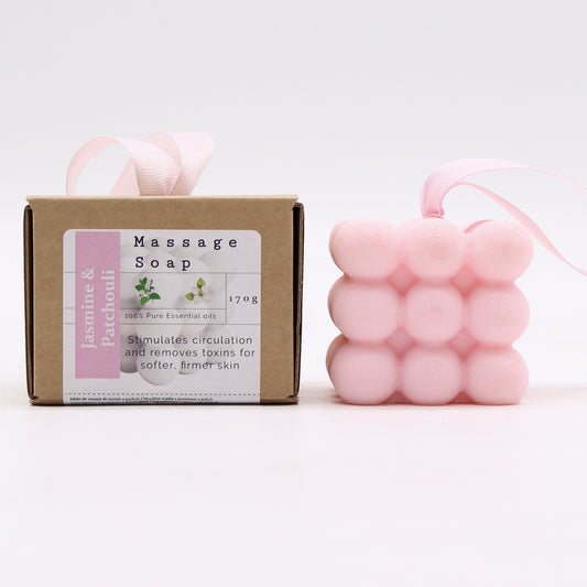 Firm & Glow Massage Soap Bar | Jasmine & Patchouli | 170g - Crystal Nest