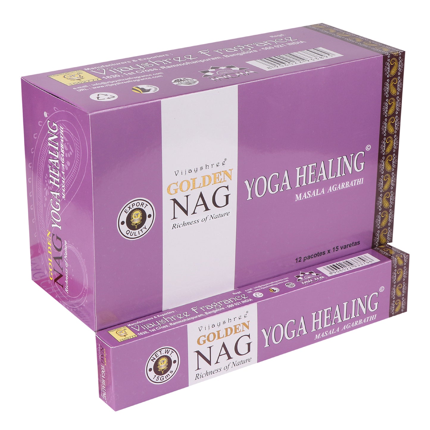 Yoga Healing Golden Nag Incense - Crystal Nest