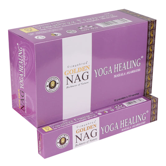 Yoga Healing Golden Nag Incense - Crystal Nest