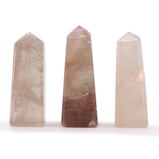 Smokey Quartz Obelisk Points | Grounding Crystal Towers | Set of 3 - Crystal Nest