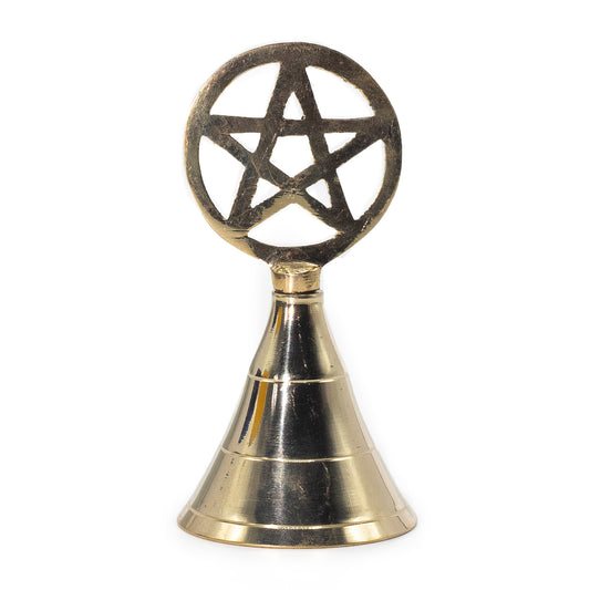 Altar Brass Bell – Pentagram | Solid Brass Ritual Bell