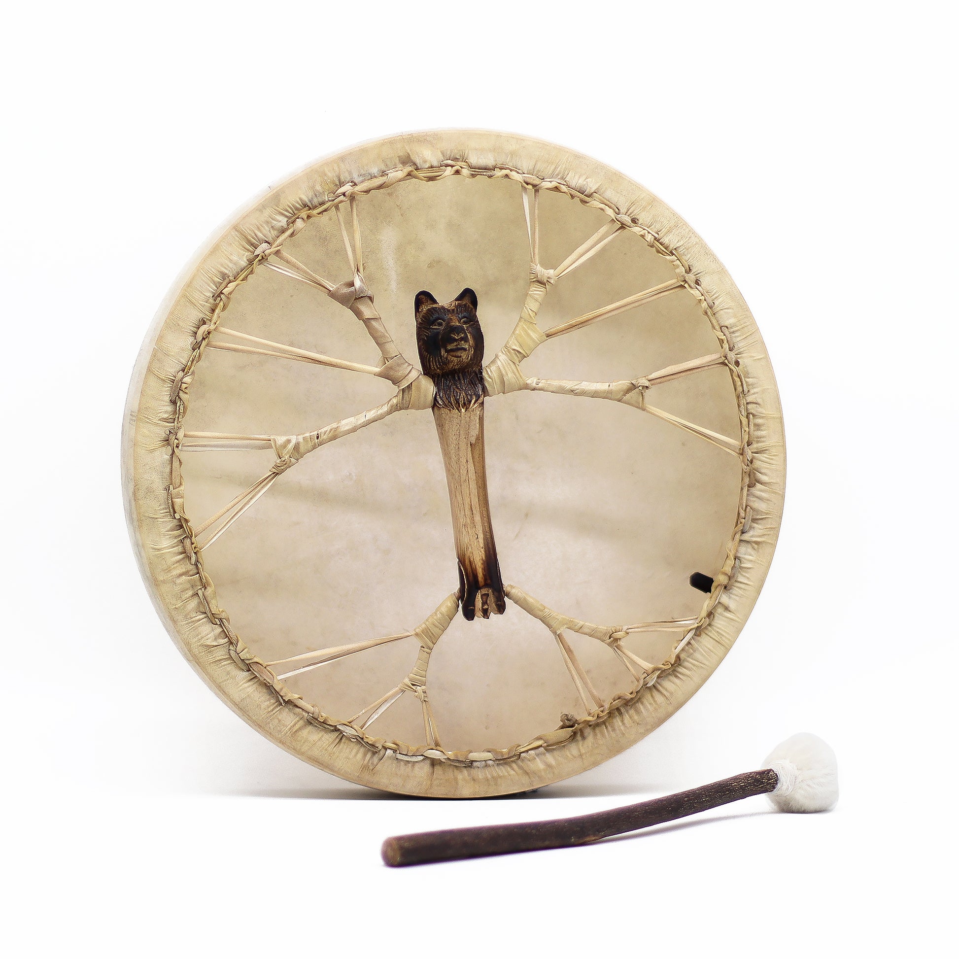 Spirit of the Bear Shaman Drum | 40cm Tunable Frame Drum - Crystal Nest