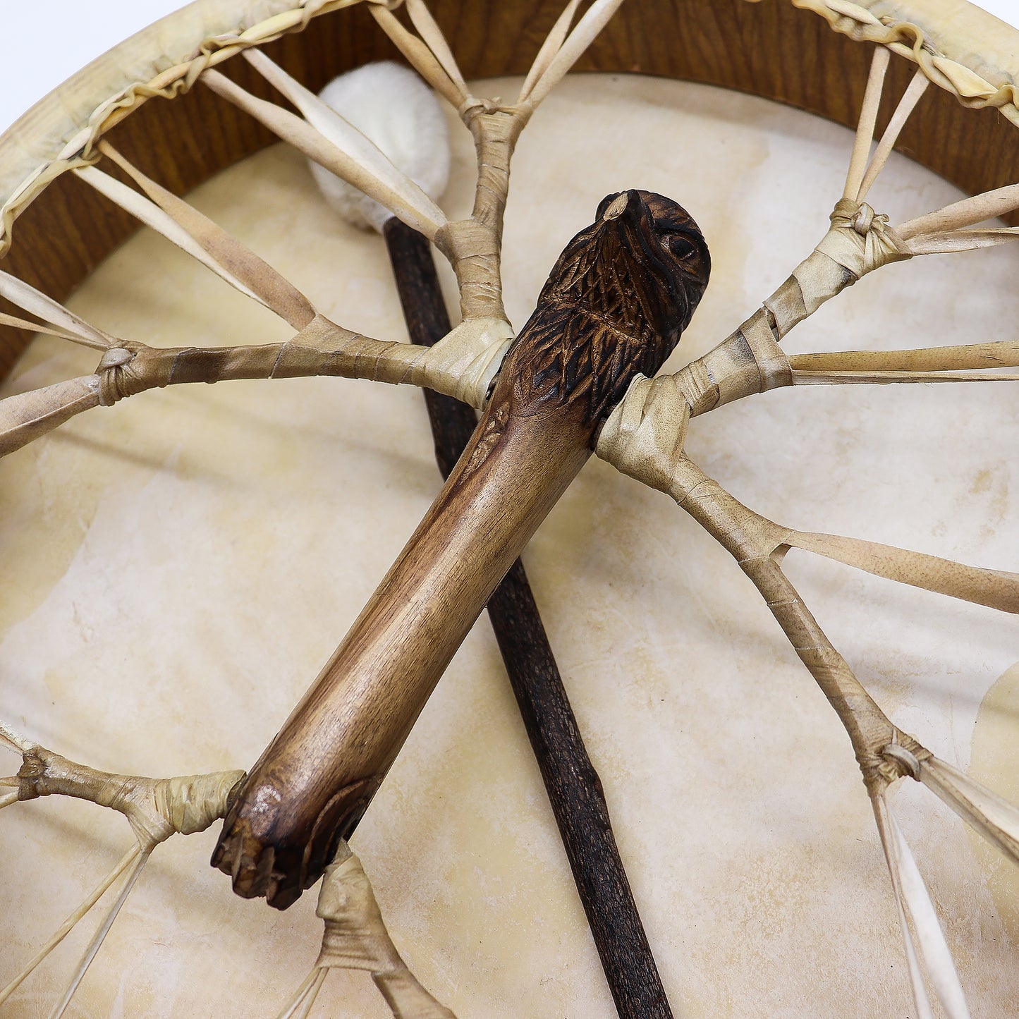 Spirit of the Eagle Shaman Drum | 40cm Tunable Frame Drum - Crystal Nest