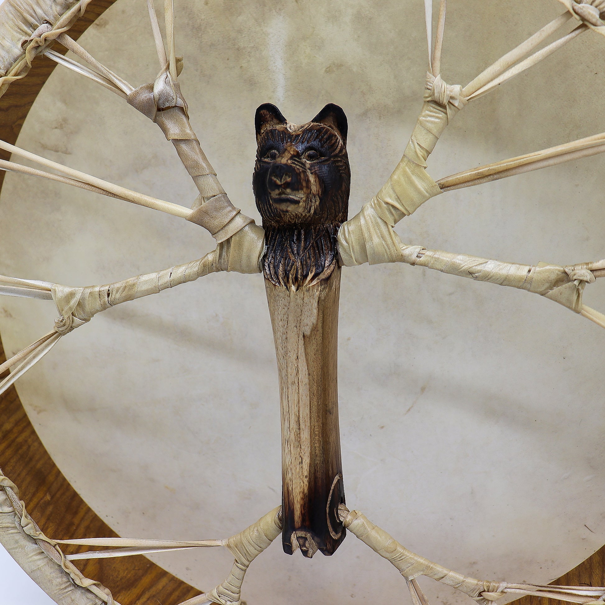 Spirit of the Bear Shaman Drum | 40cm Tunable Frame Drum - Crystal Nest
