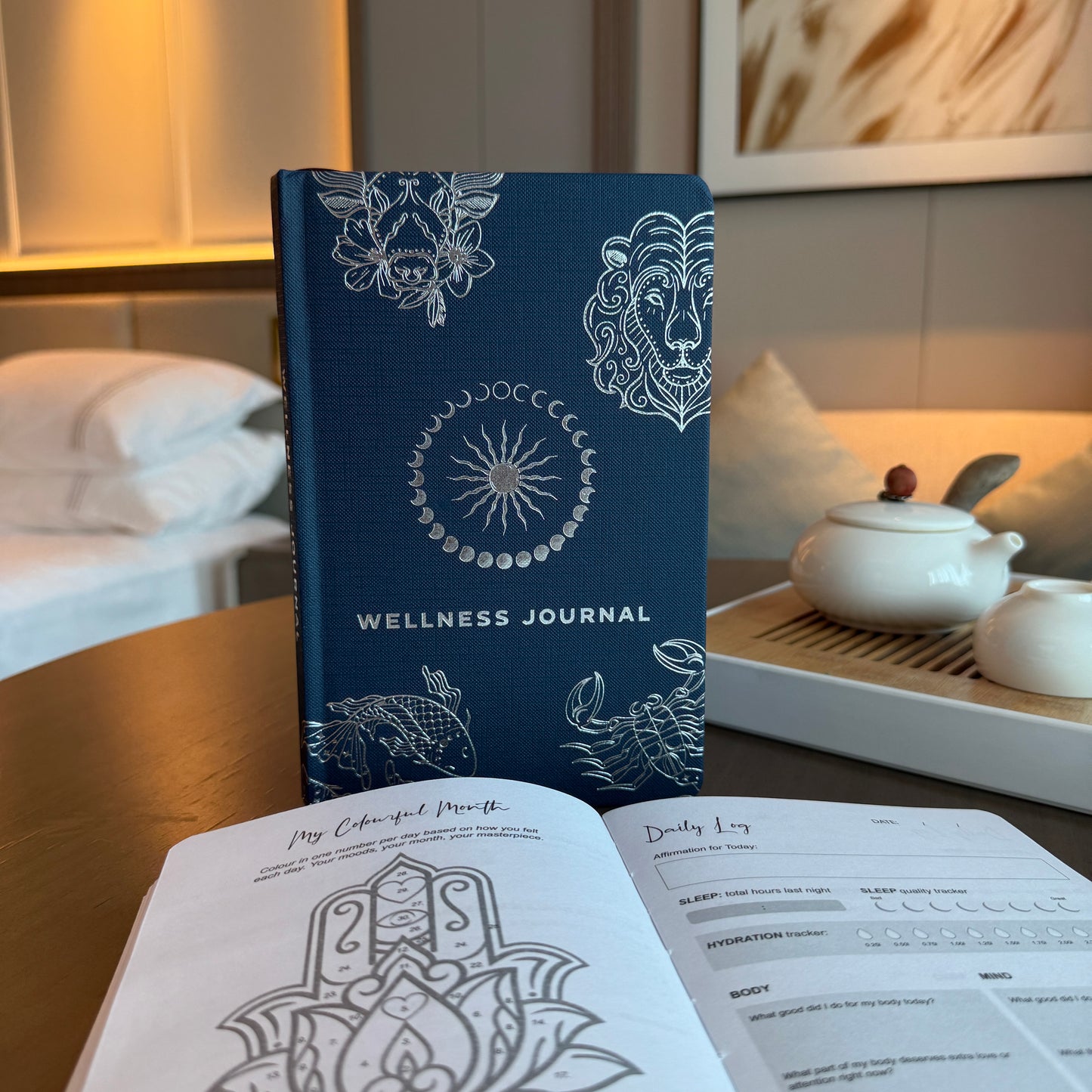 Guided Wellbeing Journal | Zodiac Signs Edition | Daily Self-Care & Holistic Habit Tracker - Crystal Nest