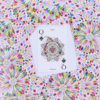Mandala Playing & Oracle Cards – Kaleidoscope Symmetry Deck | 54-Card Divination & Game Set