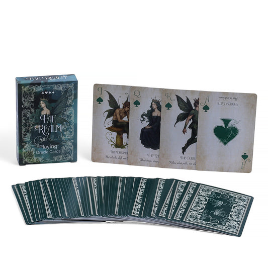 Fae Realm Playing & Oracle Cards – Fairy Divination Deck | 54-Card Game Set