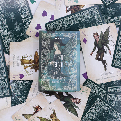 Fae Realm Playing & Oracle Cards – Fairy Divination Deck | 54-Card Game Set