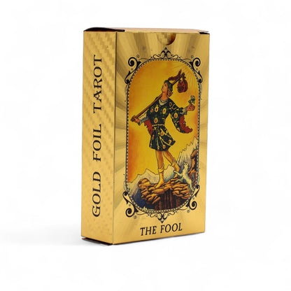 Gold Foil All Seeing Eye Tarot Card Set | Guidebook Included
