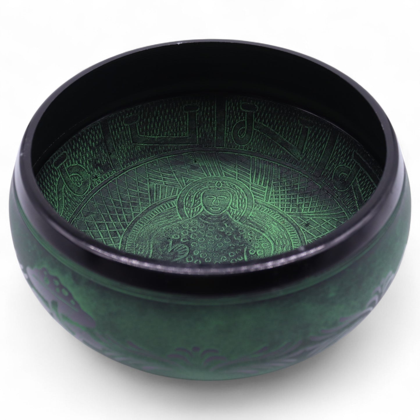 Moss Green Singing Bowl | Extra Loud Sound Healing & Meditation Bowl - Crystal Nest