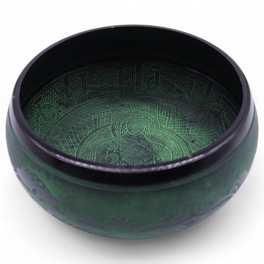 Moss Green Singing Bowl | Extra Loud Sound Healing & Meditation Bowl - Crystal Nest