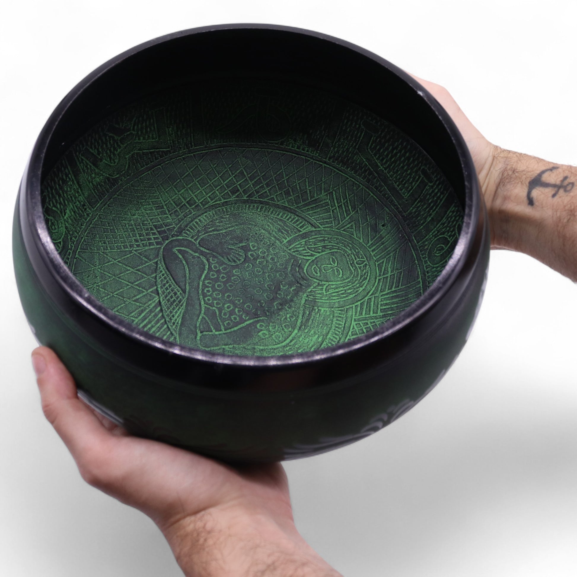 Moss Green Singing Bowl | Extra Loud Sound Healing & Meditation Bowl - Crystal Nest