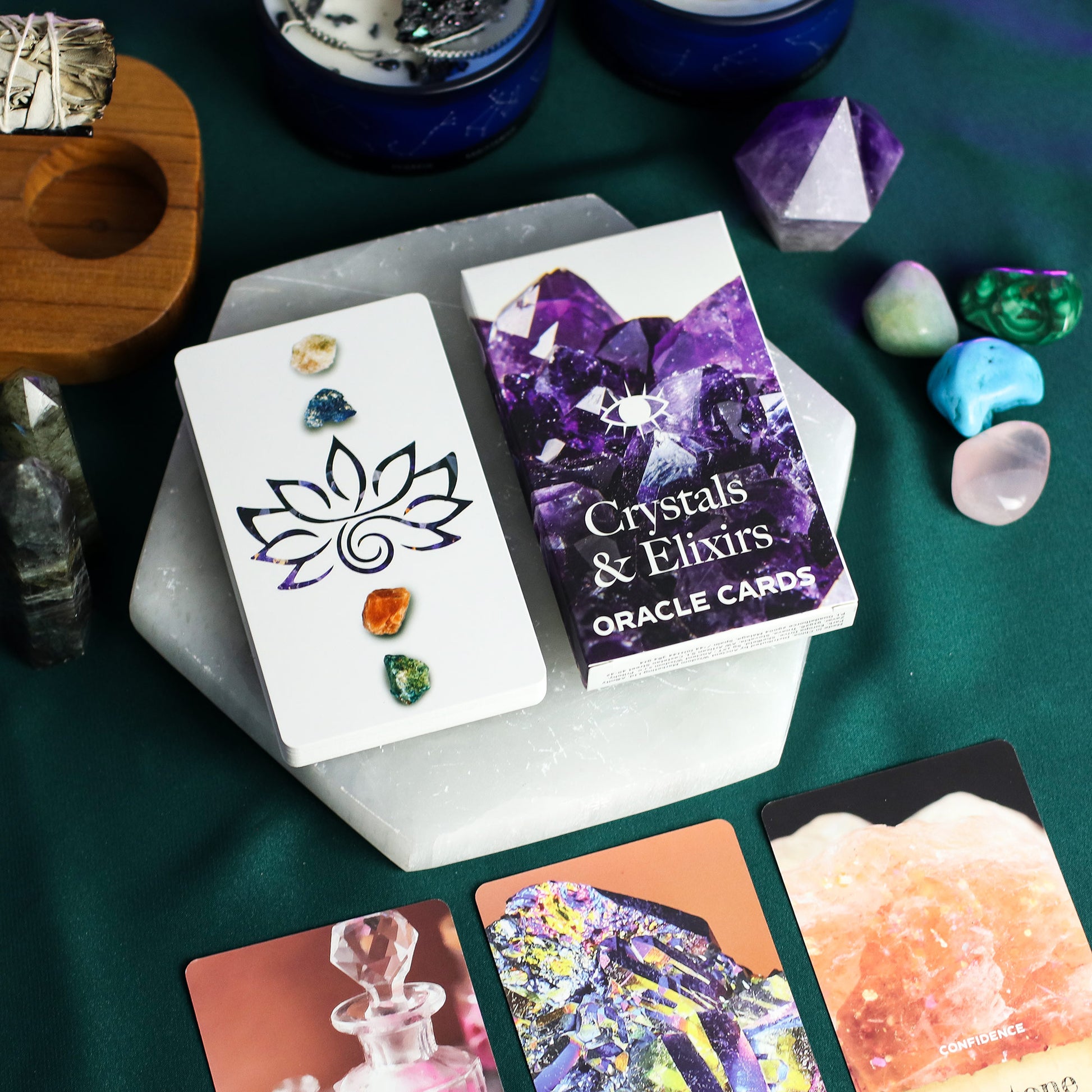 Crystals & Elixirs Oracle Cards | Healing Energy & Gemstone Guidance Deck - Crystal Nest