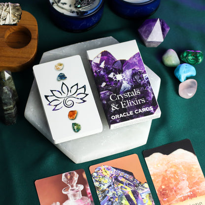 Crystals & Elixirs Oracle Cards | Healing Energy & Gemstone Guidance Deck - Crystal Nest