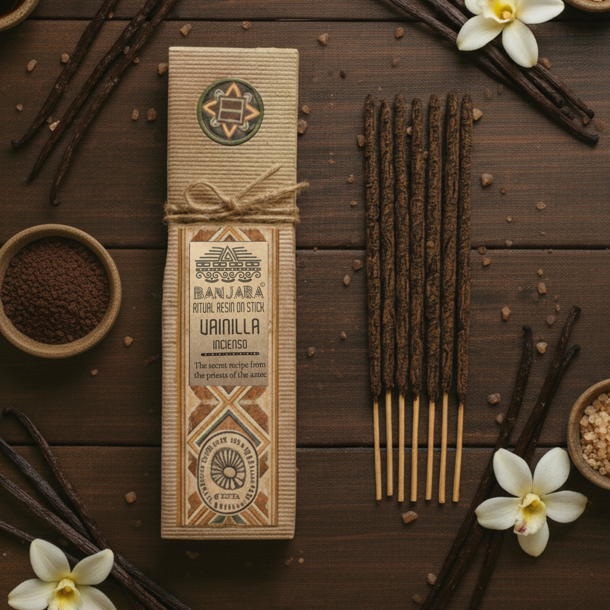Banjara Ritual Resin on Stick | Vanilla Incense | Comfort, Warmth & Relaxation - Crystal Nest