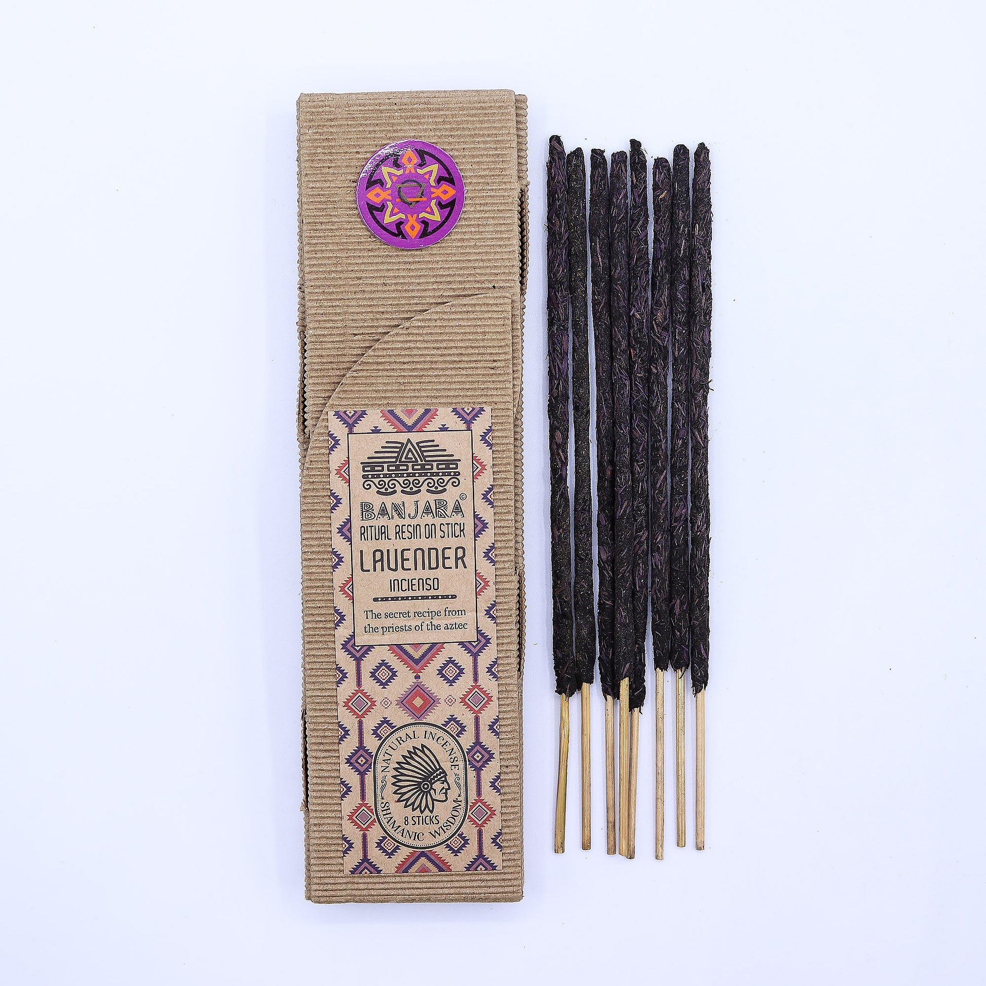 Banjara Ritual Resin on Stick | Lavender Incense | Calming, Relaxation & Emotional Balance - Crystal Nest