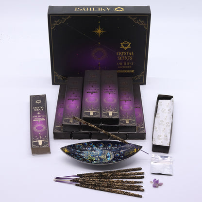 Amethyst Crystal & Lavender Scented Smudge Incense