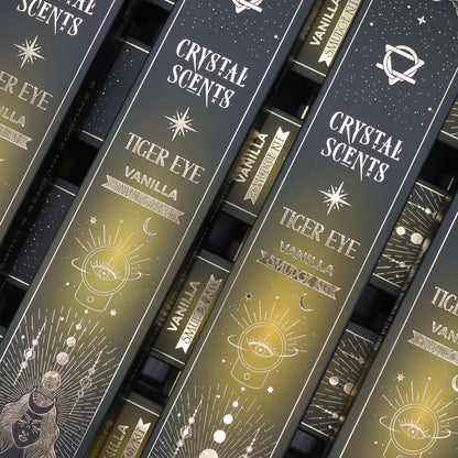 Tiger Eye Crystal & Vanilla Scented Smudge Incense