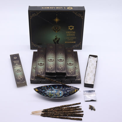 Labradorite Crystal & Arruda Scented Smudge Incense