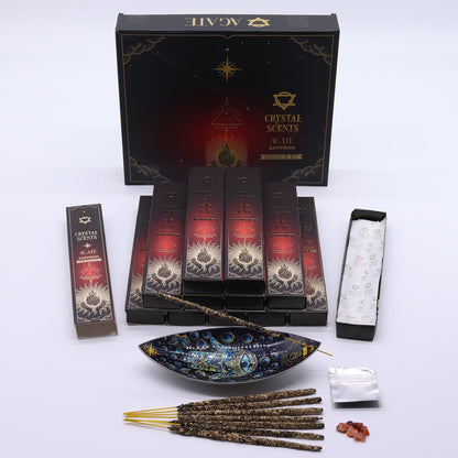 Red Agate Crystal & Saffron Scented Smudge Incense