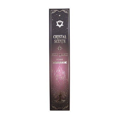 Rose Quartz Crystal & Rose Scented Smudge Incense