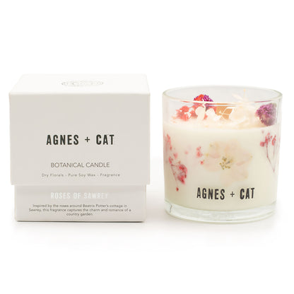 Roses of Sawrey Botanical Soy Candle | Luxury Floral Rose Candle