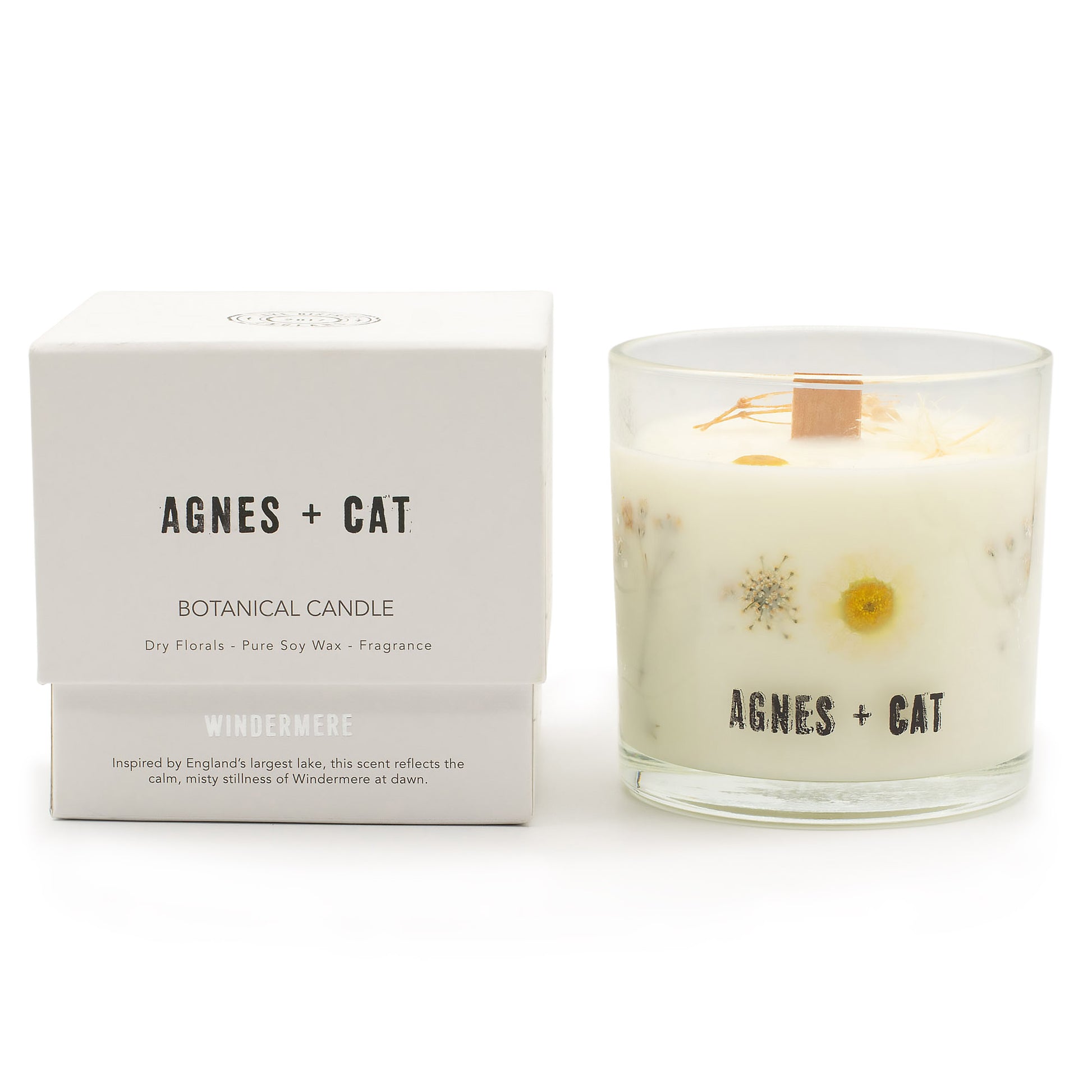 Windermere Botanical Soy Candle | Luxury Calming Floral Candle - Crystal Nest