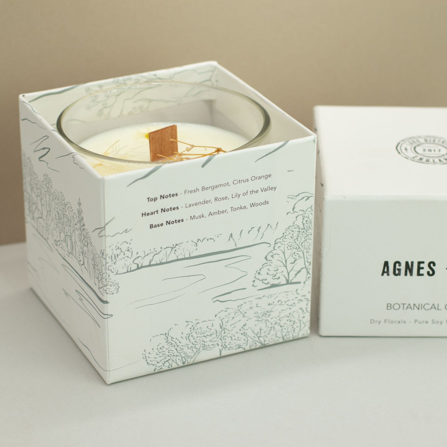 Windermere Botanical Soy Candle | Luxury Calming Floral Candle - Crystal Nest