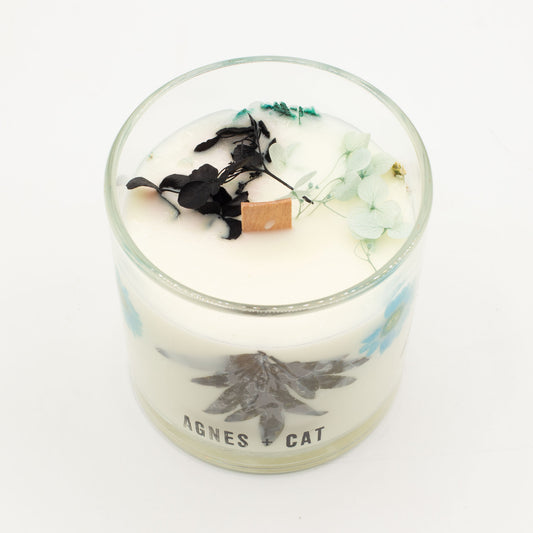 Sea Salt & Moss Botanical Soy Candle | Fresh Coastal Luxury Candle - Crystal Nest
