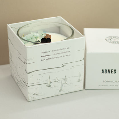 Sea Salt & Moss Botanical Soy Candle | Fresh Coastal Luxury Candle - Crystal Nest