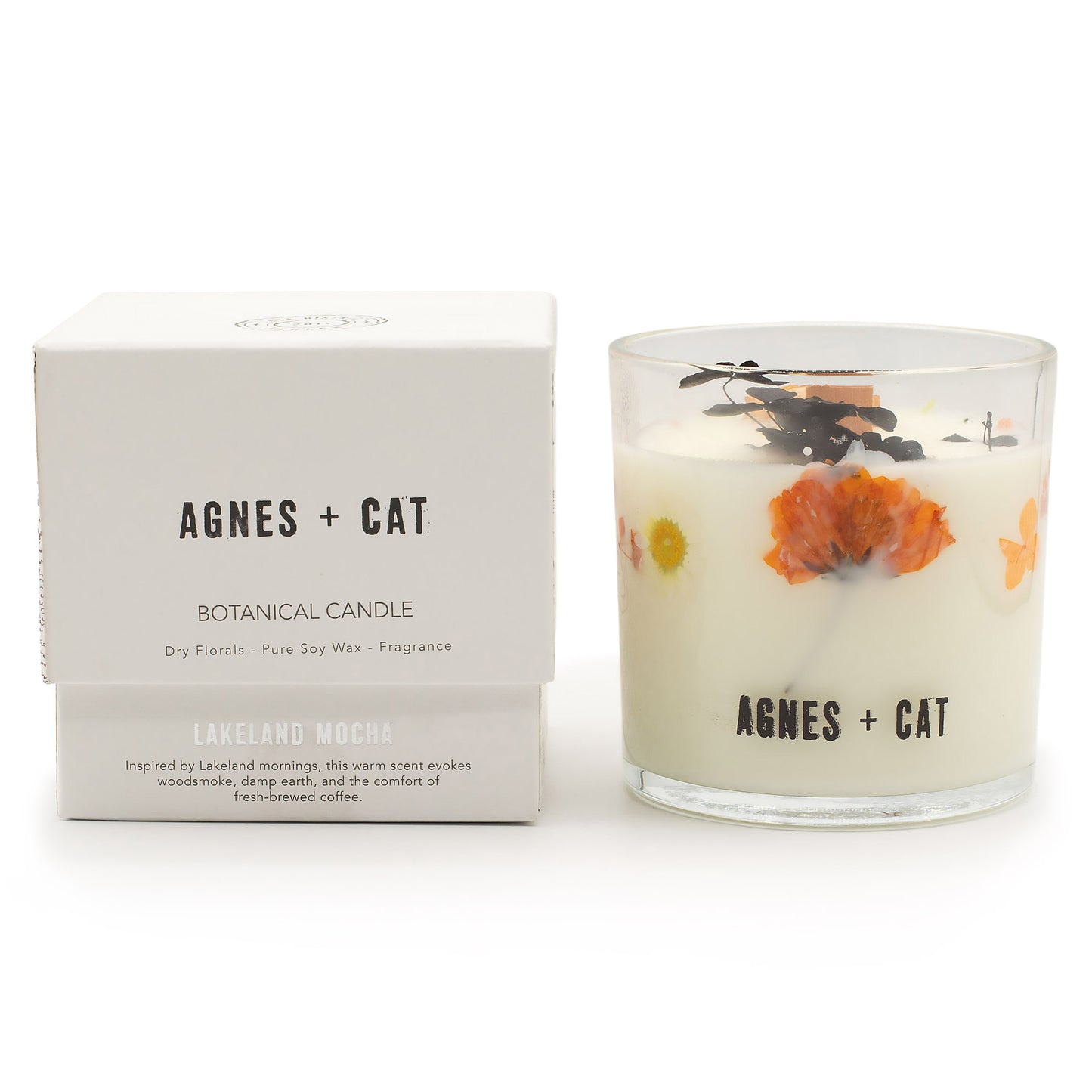 Lakeland Mocha Botanical Soy Candle | Warm Coffee & Cocoa Luxury Candle - Crystal Nest