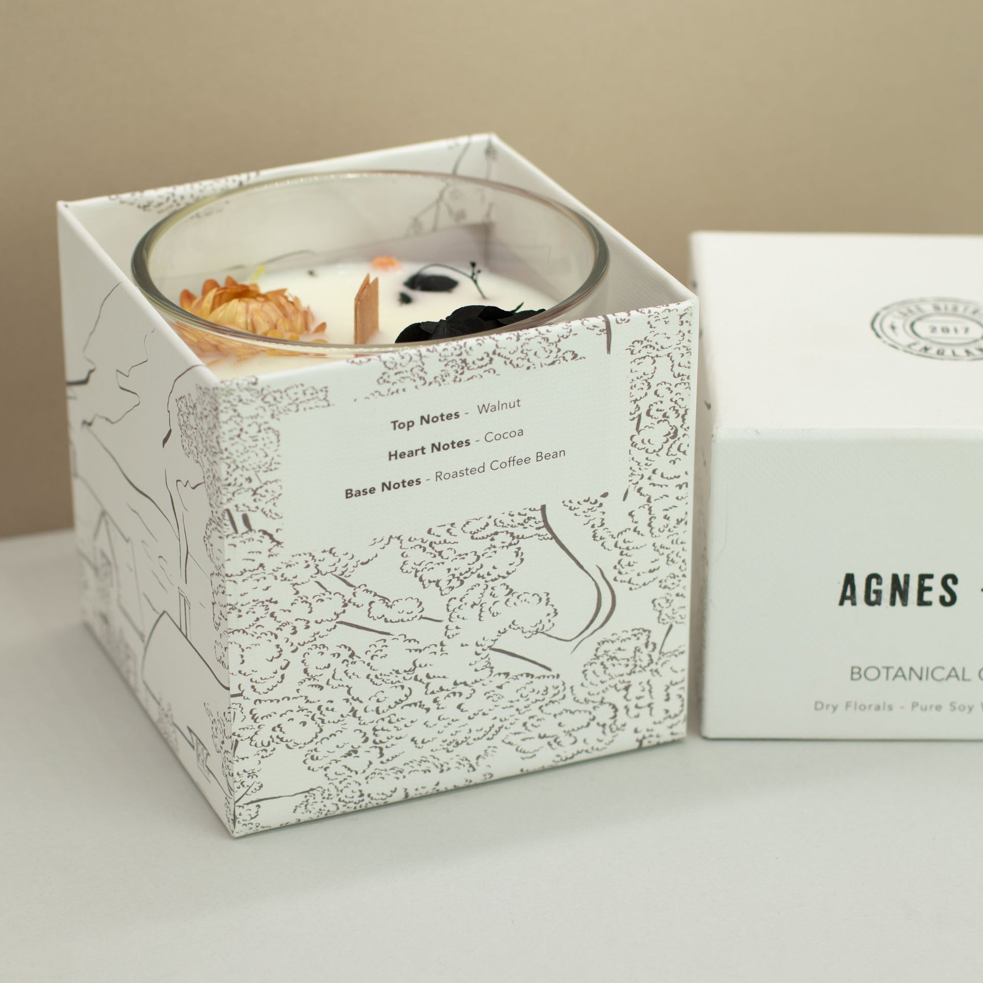 Lakeland Mocha Botanical Soy Candle | Warm Coffee & Cocoa Luxury Candle - Crystal Nest