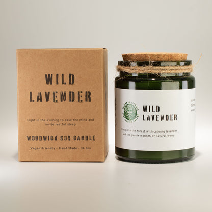 Wild Lavender Woodwick Soy Candle - Crystal Nest