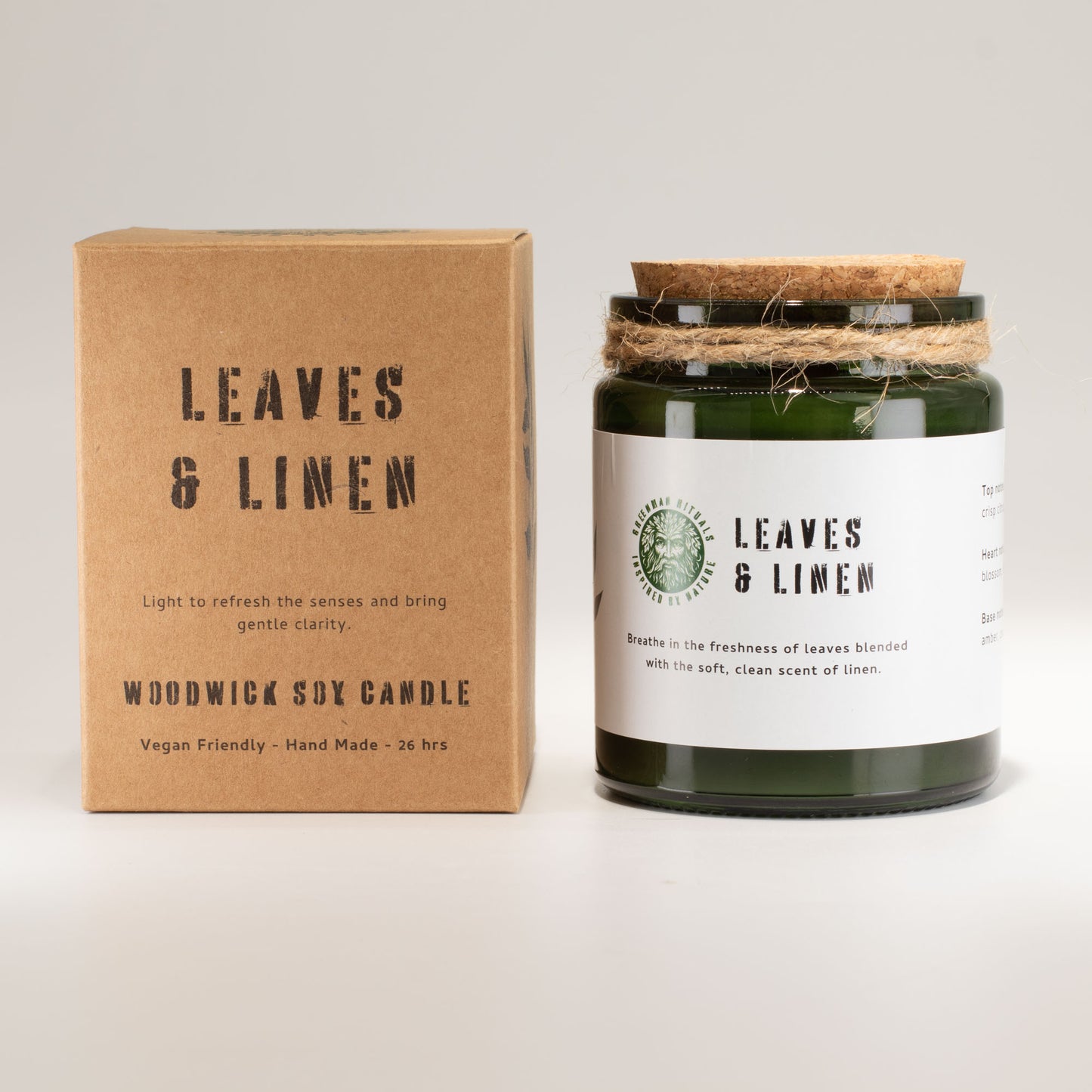 Leaves & Linen Woodwick Soy Candle - Crystal Nest