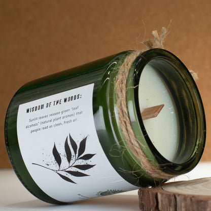 Leaves & Linen Woodwick Soy Candle - Crystal Nest