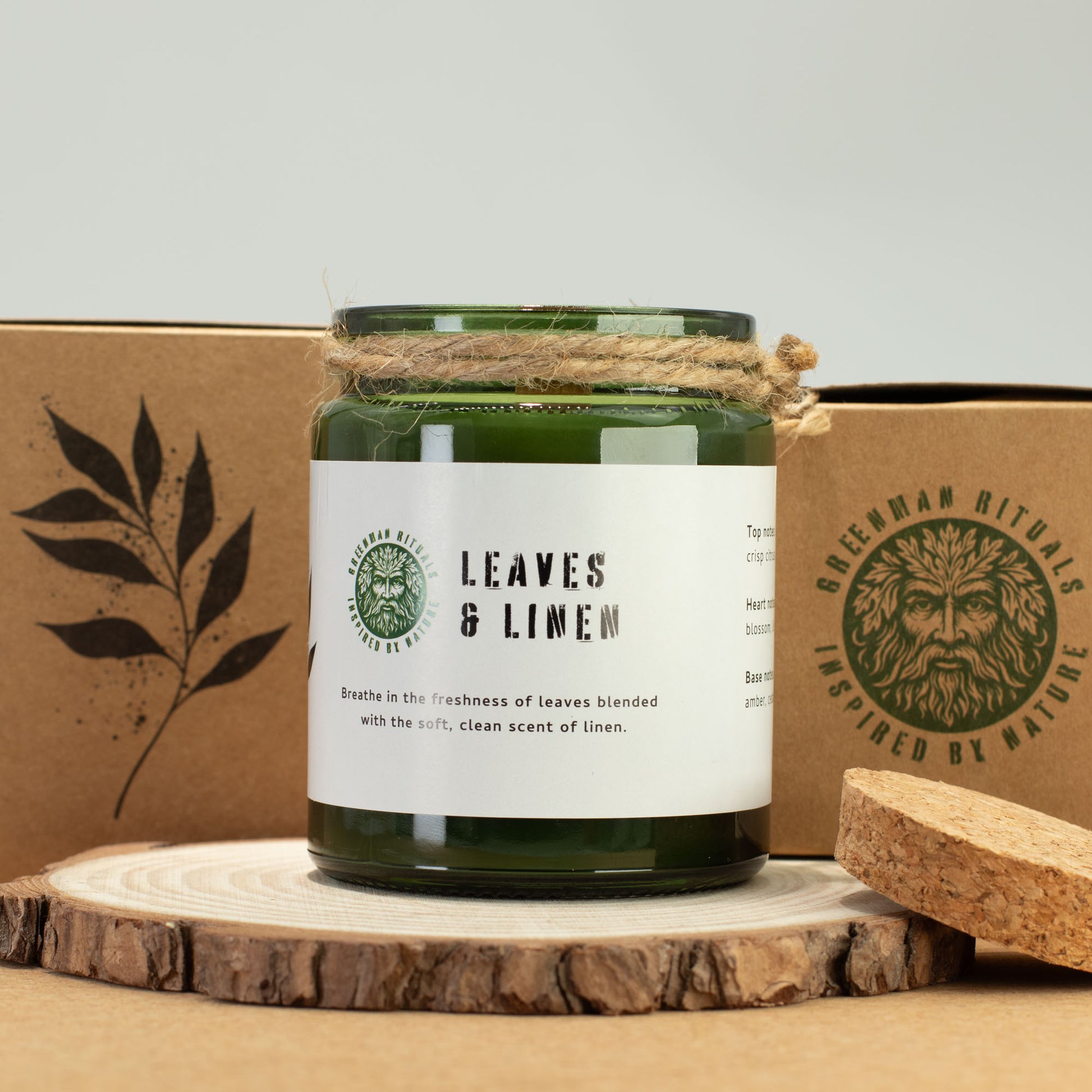 Leaves & Linen Woodwick Soy Candle - Crystal Nest