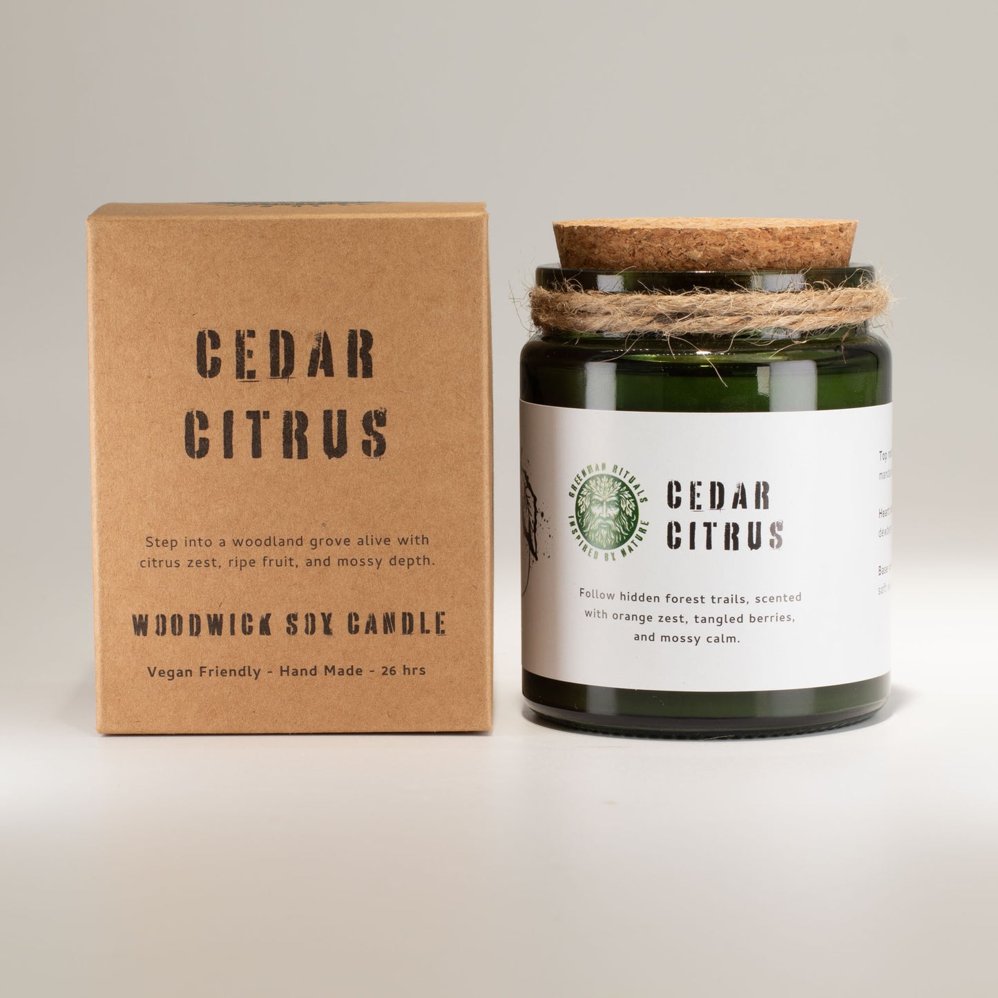 Cedar Citrus Woodwick Soy Candle