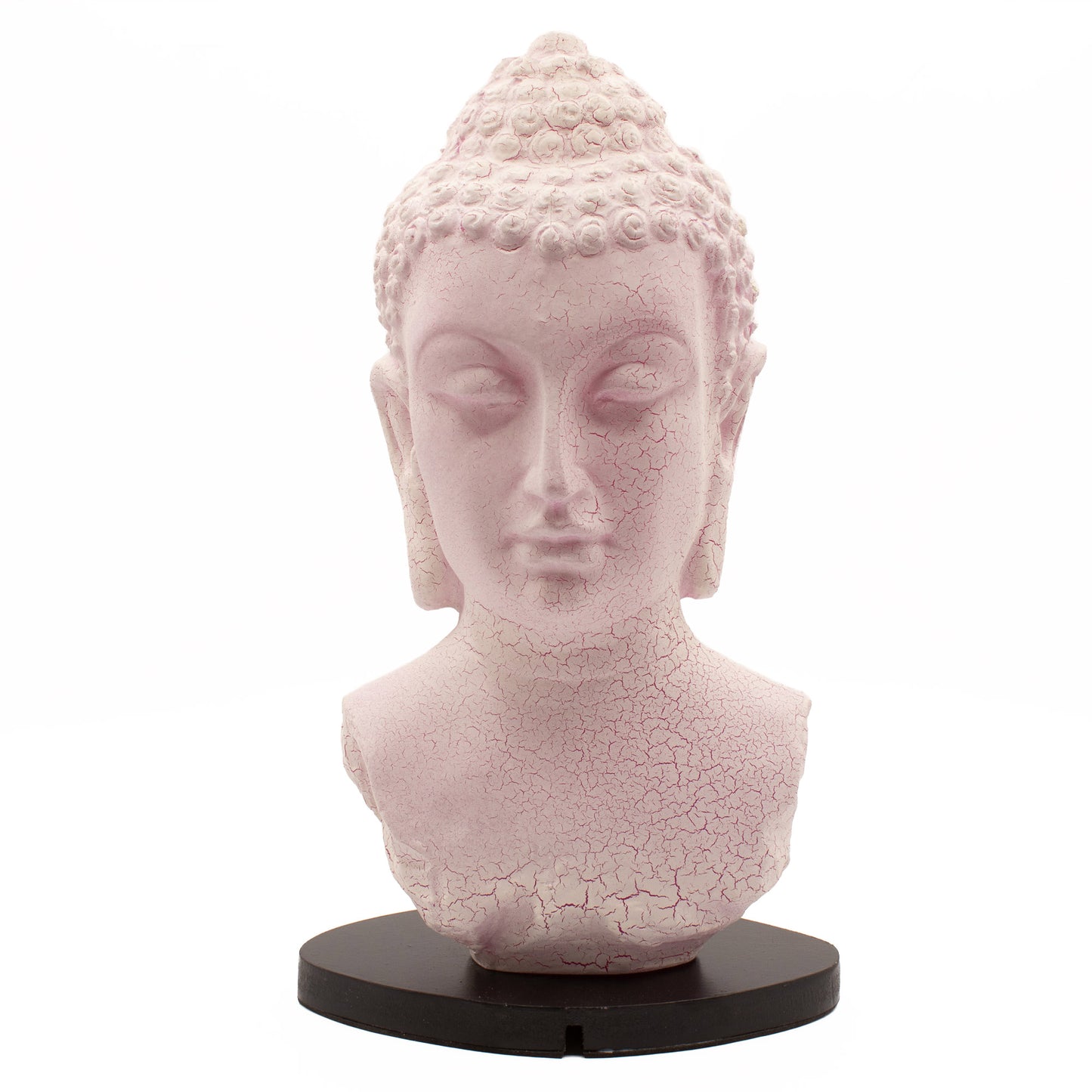 Serenity Buddha Glow Lamp – Cherry Pink Crackle - Crystal Nest