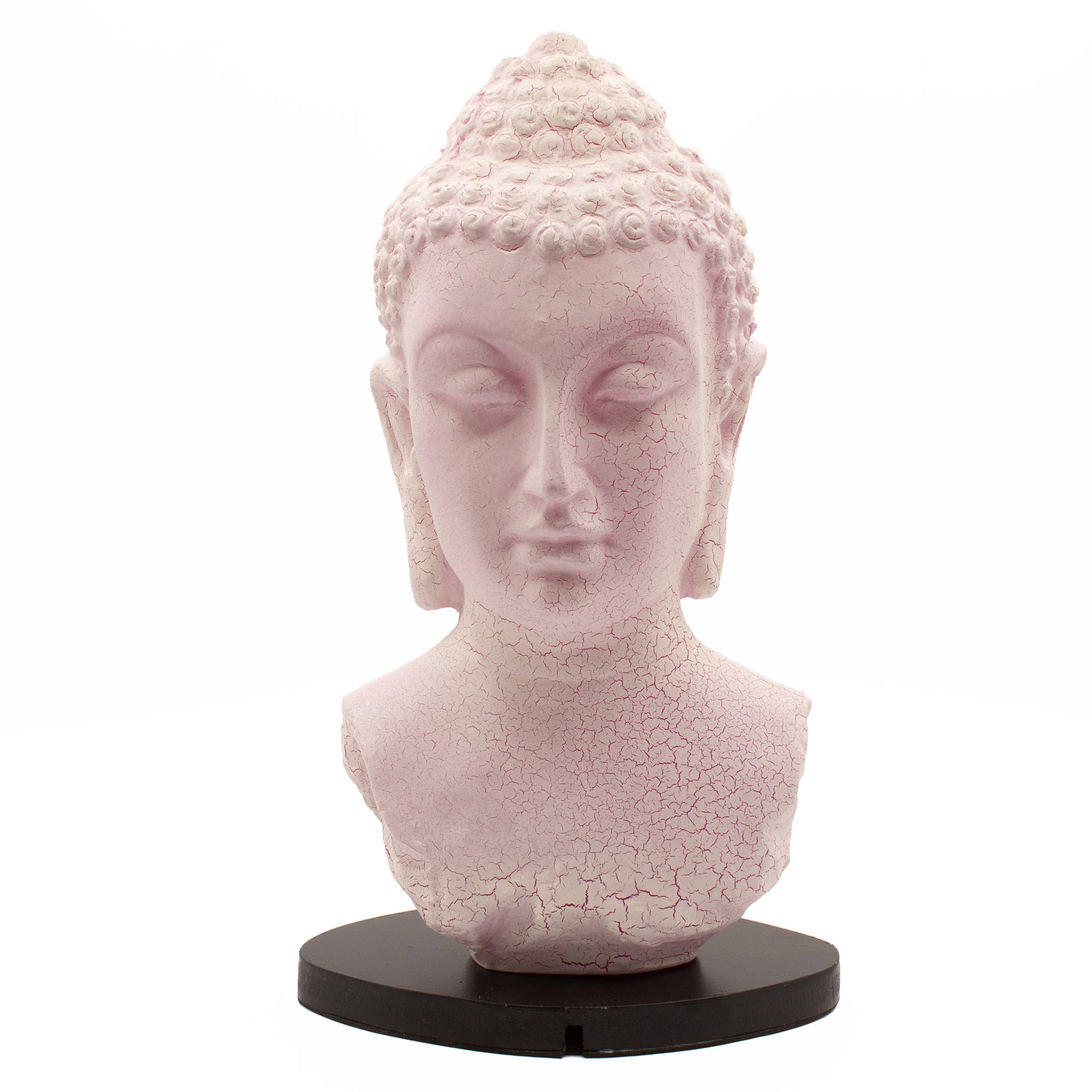 Serenity Buddha Glow Lamp – Cherry Pink Crackle - Crystal Nest