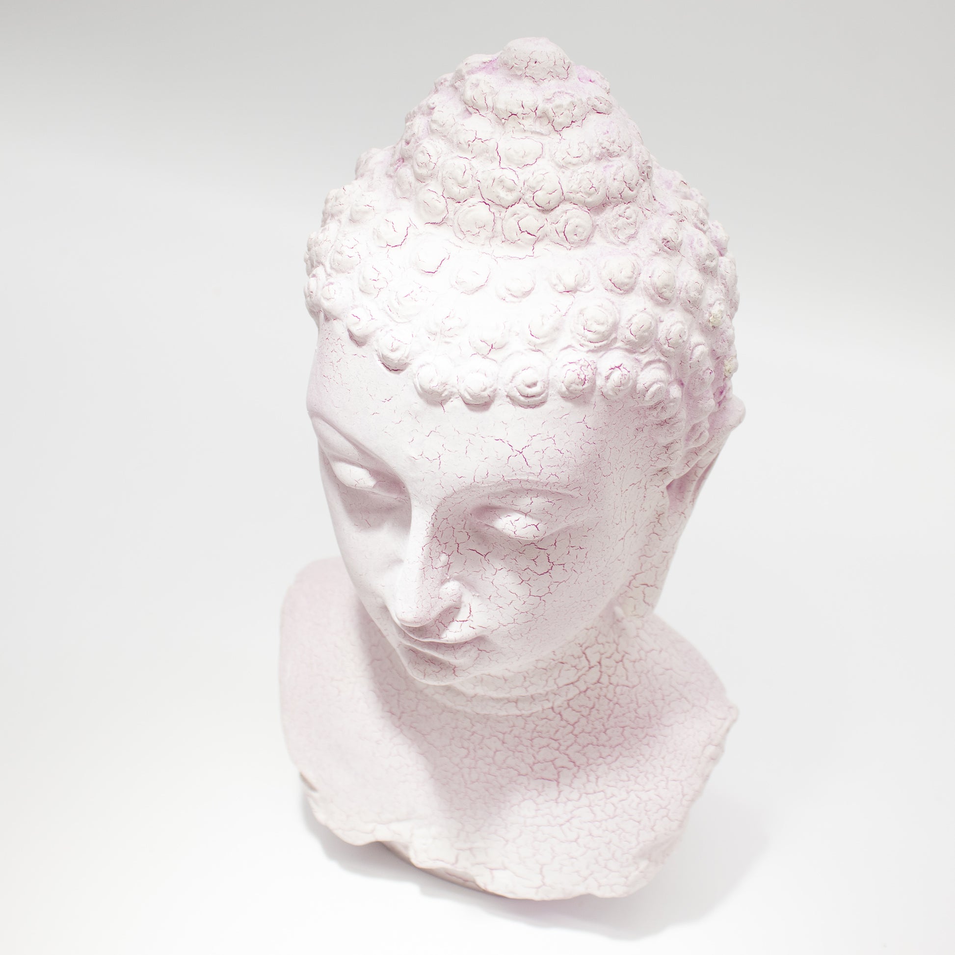 Serenity Buddha Glow Lamp – Cherry Pink Crackle - Crystal Nest