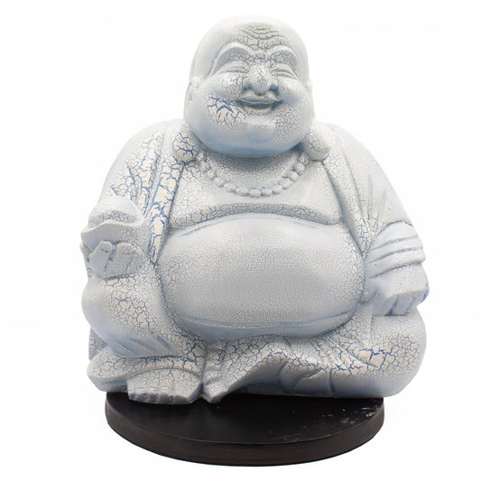 Joyful Buddha Glow Lamp – Sky Blue - Crystal Nest